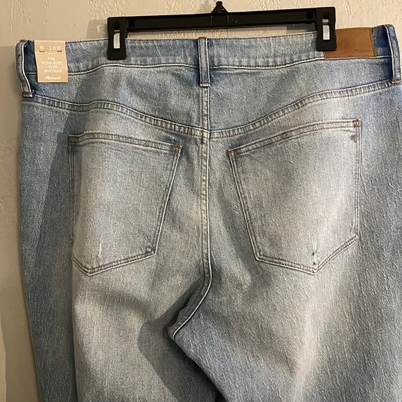 NWT Madewell Plus High Rise Slim Boyjean - Picture 12 of 15